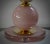 Mid-Century Style Pink Blown Murano Glass and Brass Table Lamp, 2000 For Sale - Image 4 of 9