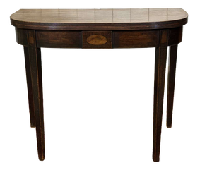 English Mahogany Half-Moon Console Table, 19th Century