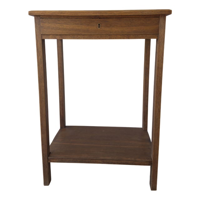Oak Side Table, 1950s For Sale