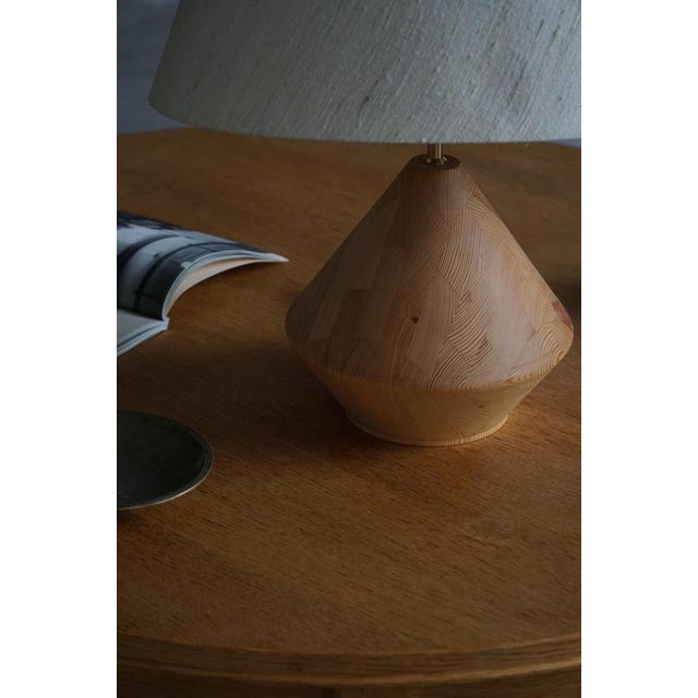 Danish Modern Sculptural Wooden Table Lamp from Kirk, 1980s For Sale - Image 3 of 18