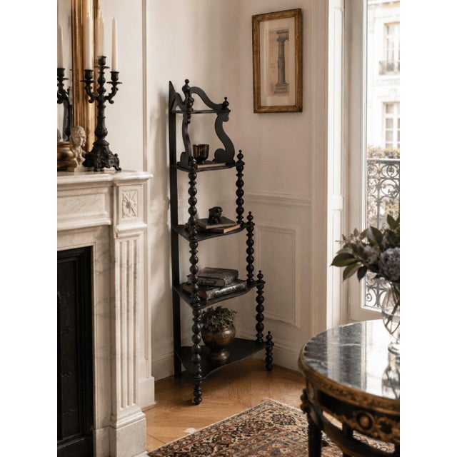 Corner Cabinet with Shelves Etagère, 1890s For Sale - Image 3 of 7