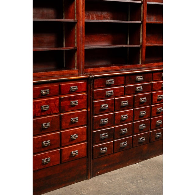 Massive Early 20th Century Double Apothecary Cabinet Set by W. B. McLean For Sale - Image 10 of 15