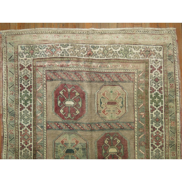 Mid 20th Century Mid 20th Century Muddy Turkish Anatolian Accent Foyer Rug - 4'1" x 6'2" For Sale - Image 5 of 6