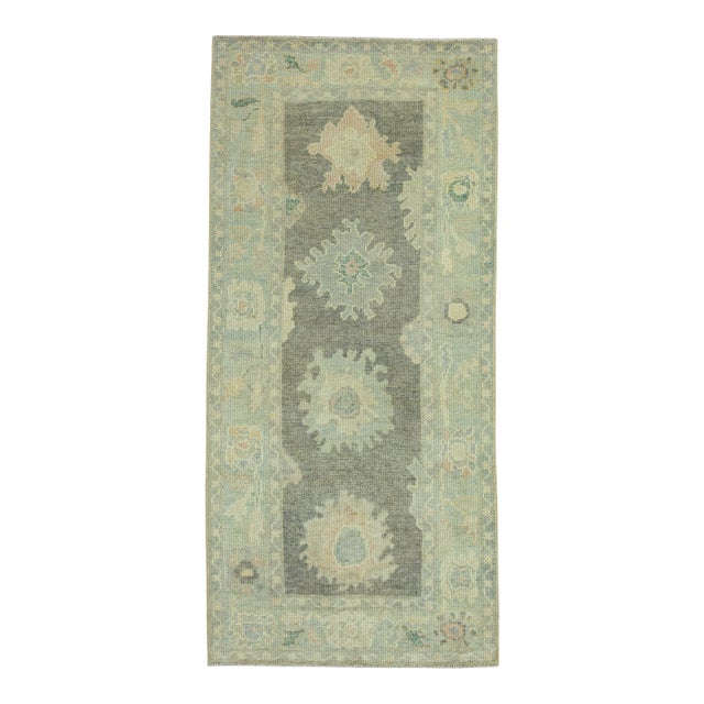 Turkish Oushak Rug 3'1"x 6'7" #19006 For Sale