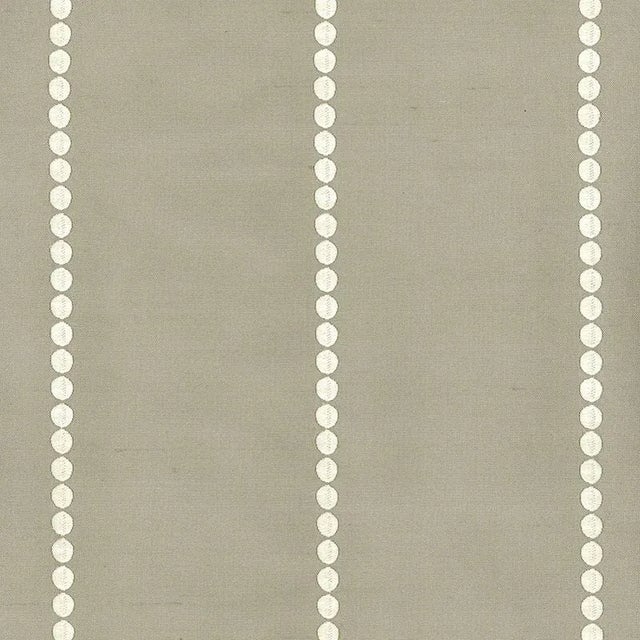 Sample - Schumacher Gabrielle Embroidery Fabric in Dove For Sale