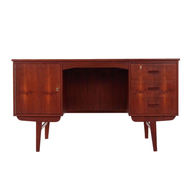 Danish Teak Desk, 1970s For Sale