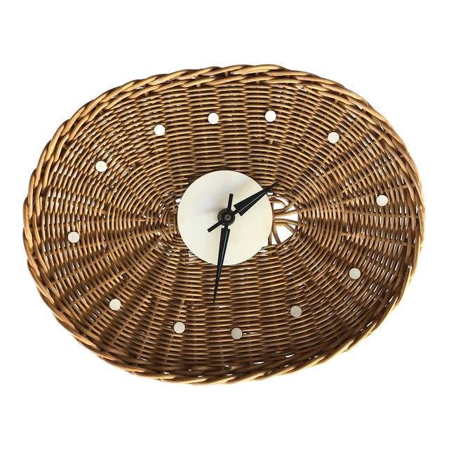 George Nelson For Howard Miller Mid Century Modern Basket Clock Chairish