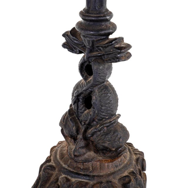 Italian Table with Pietra Dura Black Marble Top For Sale - Image 12 of 14