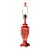 Decorative Red Carved Openwork Table Lamp Base, 28" For Sale