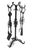Black Vintage 5 Pc. Wrought Iron Fireplace Tool Set in the Spanish Style For Sale - Image 8 of 8