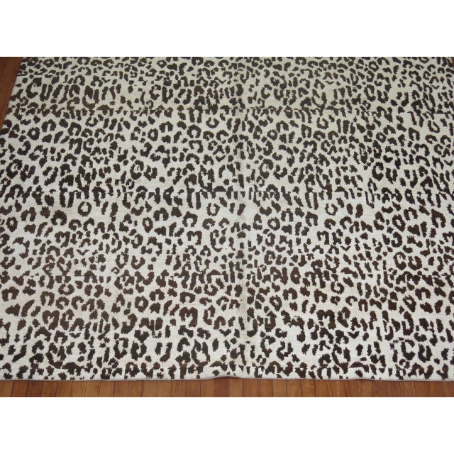 2000 - 2009 Leopard Vintage Inspired Turkish Silk Rug For Sale - Image 5 of 6
