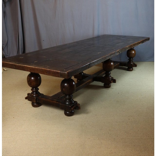 Oak Dining Table, 1930s For Sale - Image 11 of 12