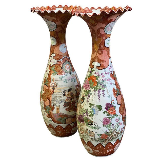 Japanese Kutani Vases, 19th Century, Set of 2 For Sale - Image 16 of 16