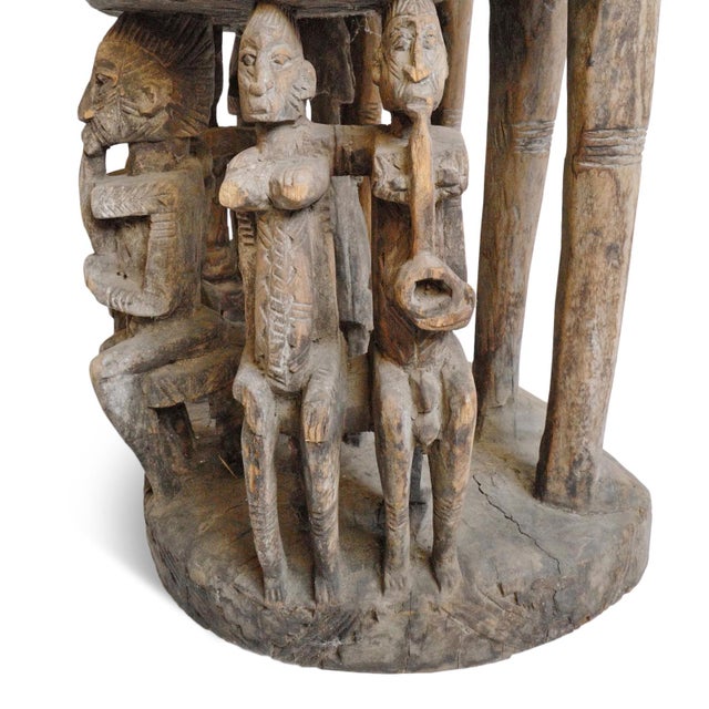 Antique Carved Dogon African Ancestor Couple Sculpture For Sale - Image 9 of 13