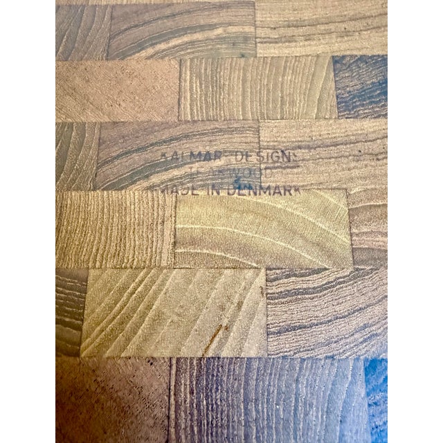 Brown Mid-Century Danish Kalmar Teakwood Serving Tray Made in Denmark For Sale - Image 8 of 8