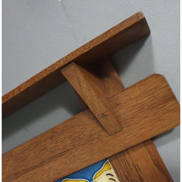 Art Nouveau Wall Coat Rack with Tiles For Sale - Image 15 of 18