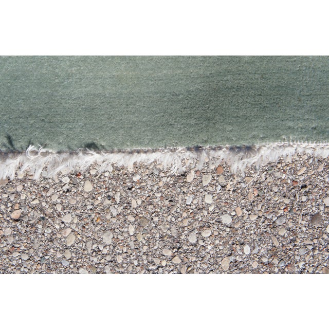 1980s Vintage Kashan Floral Blue & Gold Wool Area Rug - 9' X 13' For Sale - Image 11 of 13