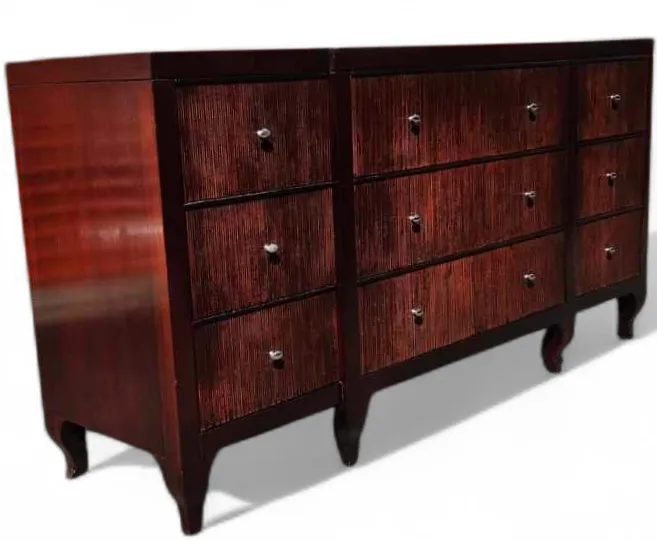 Barbara Barry for Baker Furniture Modern Regency Reeded Dark