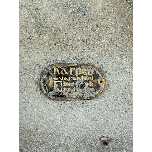 Antique Karpen Fiber Rush Wicker Demi Lune Table, Chicago & New York, Circa 1900–1915 For Sale - Image 11 of 12