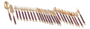 Model 222 Dinner Cutlery Service for 8 in Bronze and Rosewood from Brøste, 1960s, Set of 26