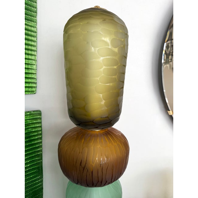 Large Contemporary Totem Murano Glass Floor Lamp by Studio Ad, Italy For Sale - Image 10 of 14