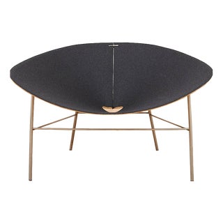 Shell Chair with Base in Matte Metal by Piergiorgio Cazzaniga for Living Divani, 2000 For Sale