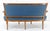 Blue Antique French Louis XV Style Blue Upholstery Light Walnut Frame Sofa For Sale - Image 8 of 9