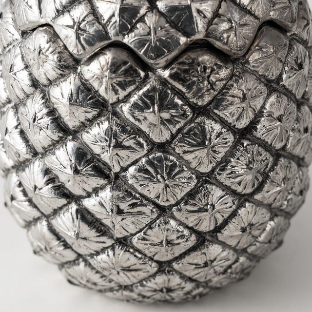 Vintage Silver Plated Pineapple Ice Bucket by Mauro Manetti, 1960 For Sale - Image 11 of 15