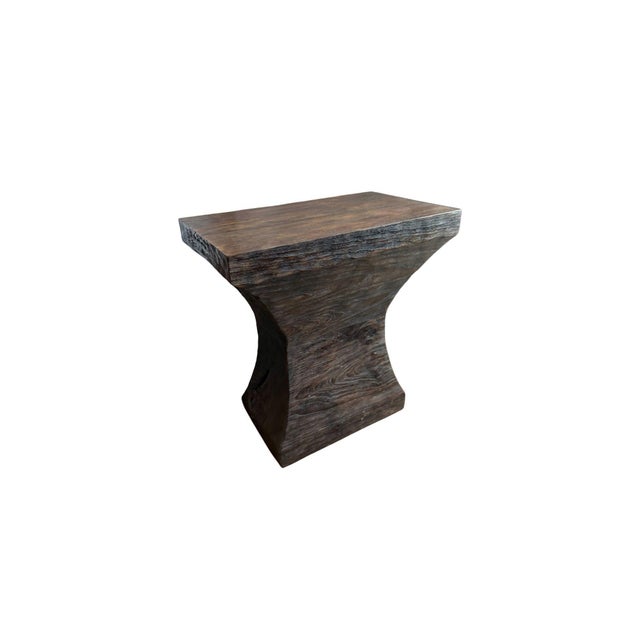 Not Yet Made - Made To Order Solid Teak Wood Console Table Espresso Finish Modern Organic For Sale - Image 5 of 6