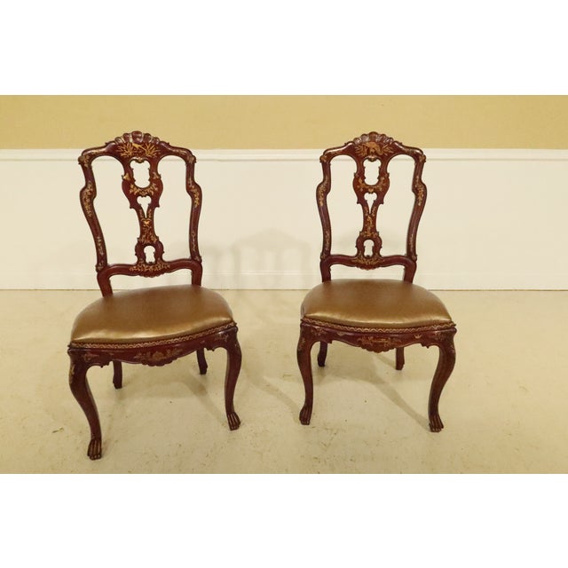 Set Of 10 Baroque Chinoiserie Decorated Vintage Dining Room Chairs Chairish
