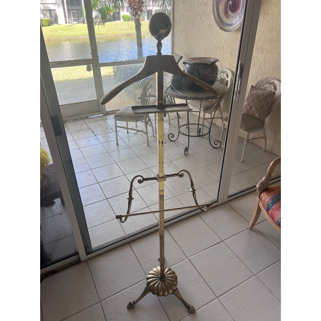 Beautiful 1970s mid century brass gentleman's valet. Sturdy and ready to be displayed in any space and perfect for the...