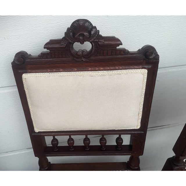 Neo-Renaissance Oak Chairs, 1900s, Set of 8 For Sale - Image 3 of 18