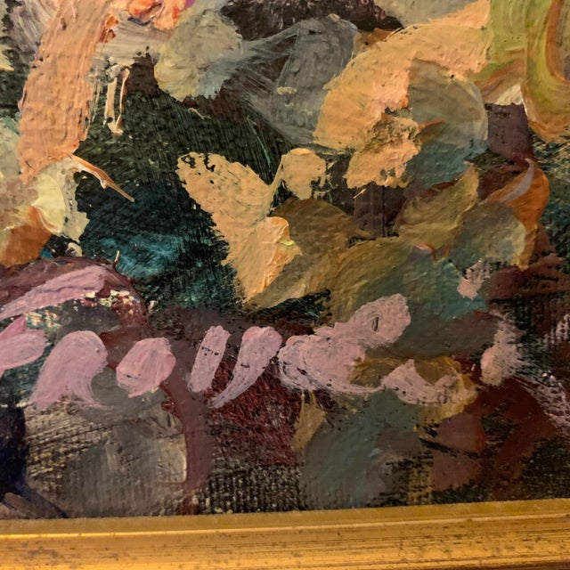 Textile Original Oil on Canvas of Beach Scene Hand Signed by Art Fronckowiack For Sale - Image 7 of 8