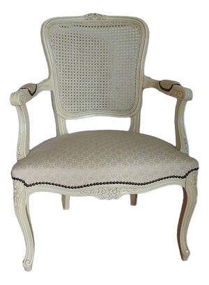French Rococo Wooden Armchair