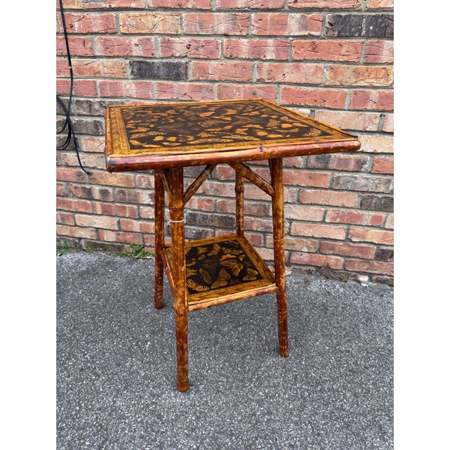 19th Century English Bamboo Side Table For Sale - Image 4 of 6