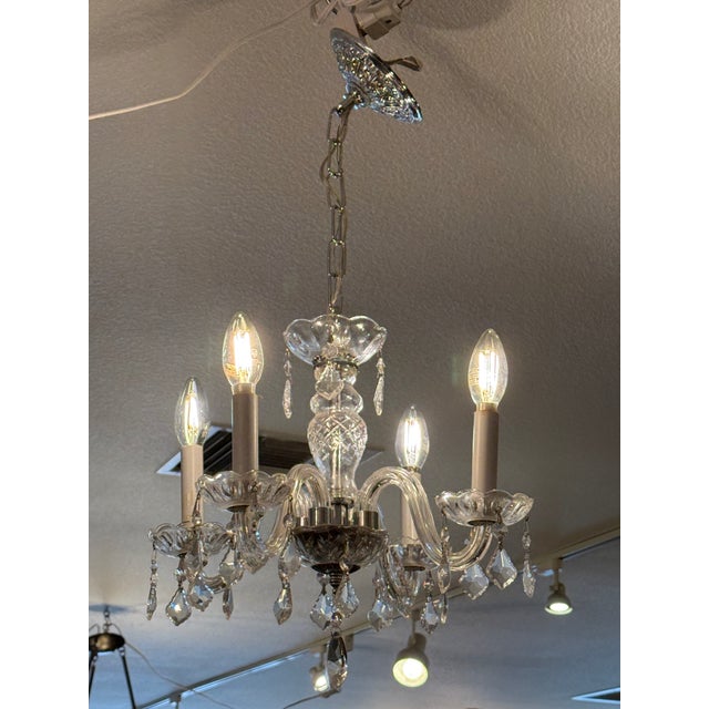 Crystal Chandelier, Vintage For Sale - Image 10 of 12