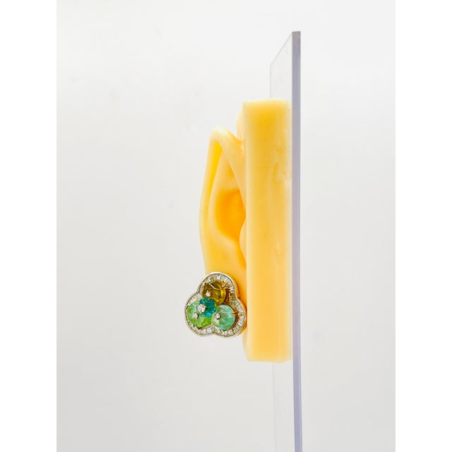 This is part of Chairish’s Fine Jewelry assortment. Beautiful multi color tourmaline beads with good quality white diamond...