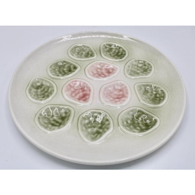 French Antique French Faience Oyster Platter For Sale - Image 3 of 10
