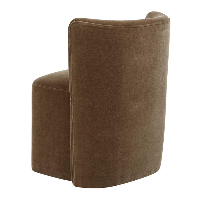 Wood Outlook Modern Velvet Dining Chair For Sale - Image 7 of 9