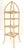 McGuire Bamboo & Leather Figural 13" Square Profile Dome Shape Etagere MINT For Sale - Image 4 of 13