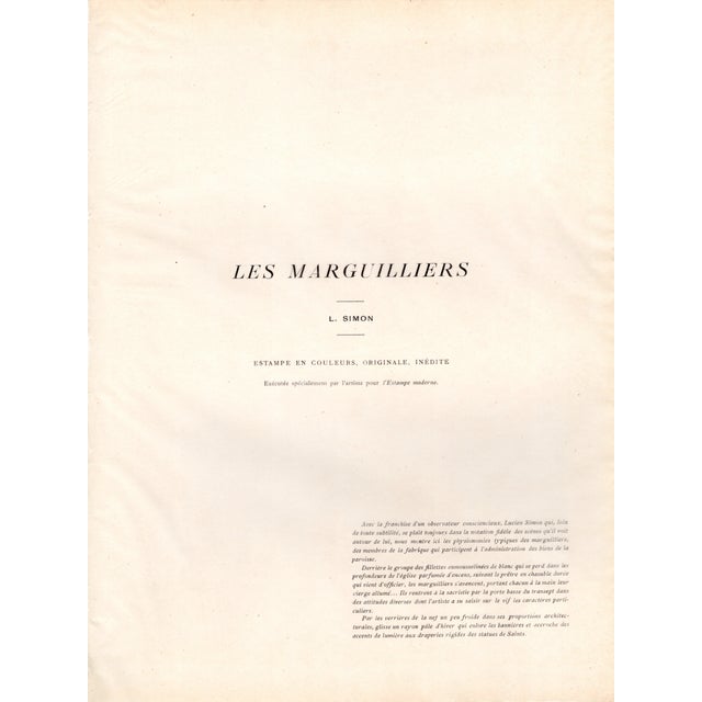 Paper Lucien Simon, Les Marguillers, 1897, Lithograph on Paper For Sale - Image 7 of 10