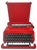Red Writing Machine by Ettore Sottsass for Olivetti Synthesis, 1969 For Sale