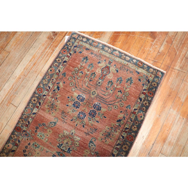 Antique Zabihi Collection Persian Kashan Runner For Sale - Image 4 of 9