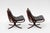 Vatne Møbler Vintage Falcon Chairs and Ottoman in Black Leather and Plywood by Sigurd Ressell for Vatne Møbler, 1970s, Set of 3 For Sale - Image 4 of 7