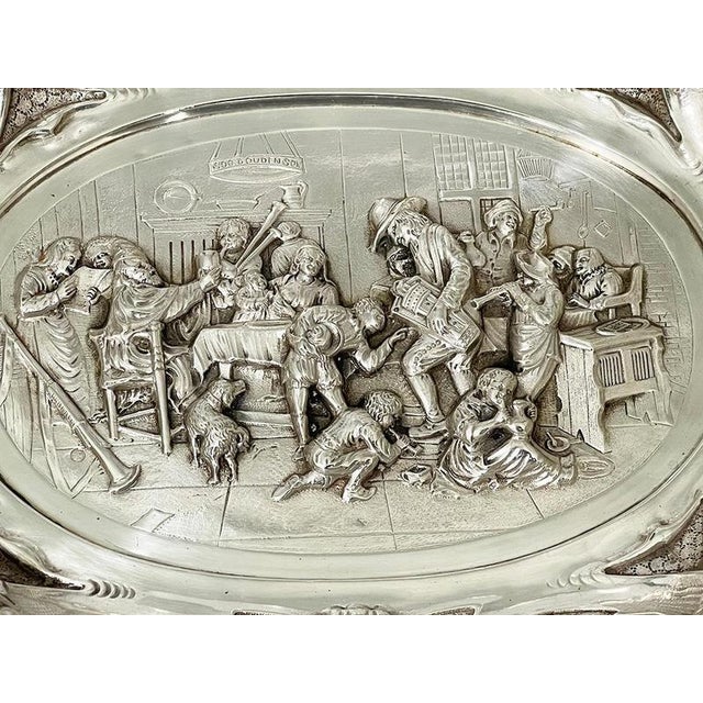 Dutch Silver Oval Bowl by Schoorl / Krot, Amsterdam, 1928 For Sale - Image 4 of 16