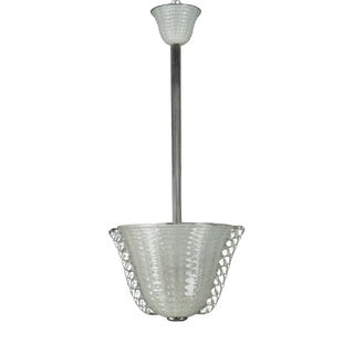 Art Deco Pendant in Pulegoso Murano Glass by Ercole Barovier, 1940s For Sale