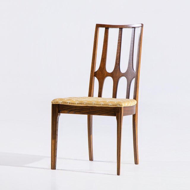Broyhill Brasilia Mid Century Walnut Side Dining Chairs - Pair For Sale In Chicago - Image 6 of 12