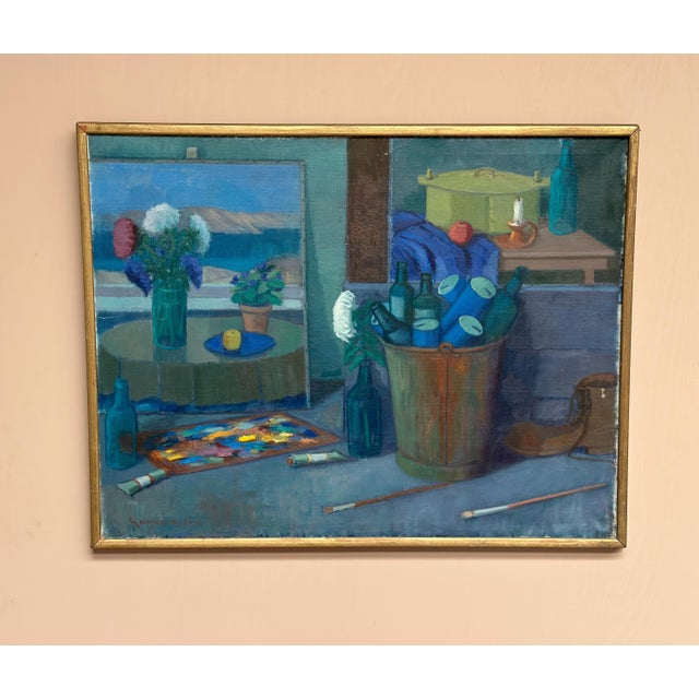 Yngve Andersson, Artists Sanctuary, 1960s, Oil on Canvas, Framed For Sale - Image 4 of 18