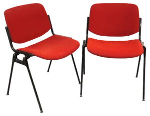 Set of Italian Red Aluminum DSC Chair 106 by Giancarlo Piretti for Castles Alps, 1960s