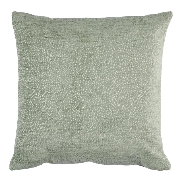 Schumacher X Caroline Z Hurley Menemsha 22" Pillow in Mineral For Sale